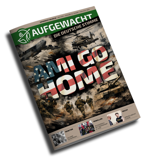 Ansicht AUFGEWACHT 5-26 "Ami Go Home"